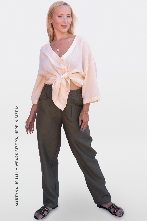 High waist breathable trousers - lyocell & linen